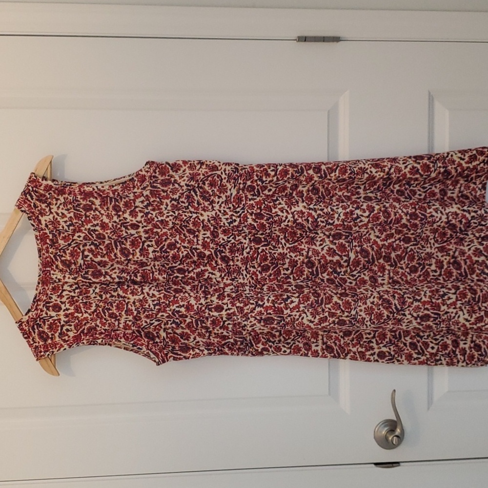 Lucky Brand, Floral Print With Drawstring Waist Dress, Size L, - Picture 6 of 11